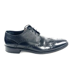 Cole Haan Men Size 10 Black Leather Cap Toe Oxford Dress Shoe 21127 Business